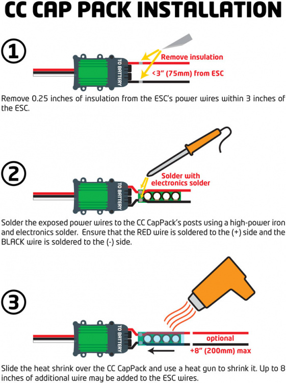 Castle Kondensator Kit 8S Max 35V 2240UF