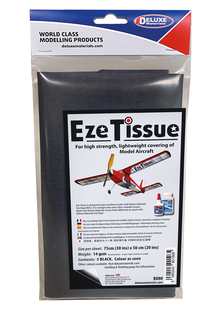 Deluxe materials Eze Tissue Japanpapper Svart 5st