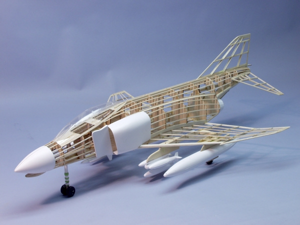 F-4D Phantom 473mm Träbyggsats#