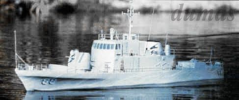 U.S.S. Crockett 1295 mm Träbyggsats