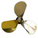 Propeller Mässing 3-Blad Vänster 44mm Propeller Mässing 3-Blad Vänster 44mm