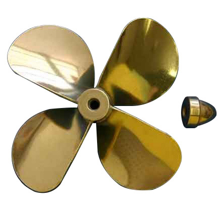 Propeller Mässing 4-blad Höger 90mm