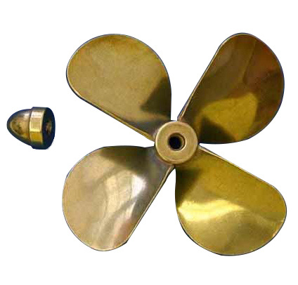 Propeller Mässing 4-blad Höger 84mm