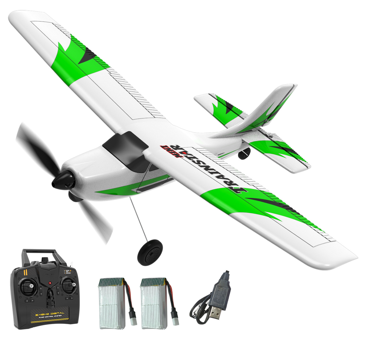 Volantex Trainstar Mini Gyro 3-Kanals 400mm RTF Grön