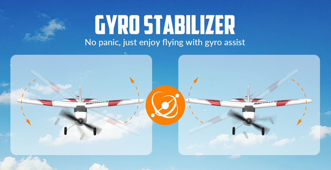 Volantex Trainstar Mini Gyro 3-Kanals 400mm RTF Röd