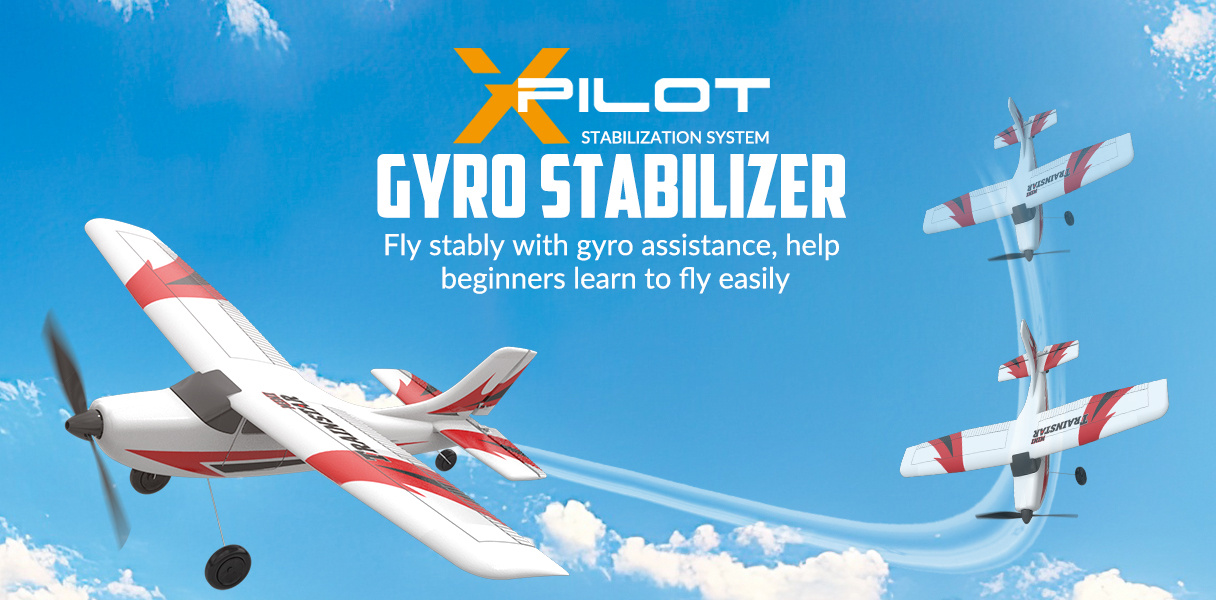 Volantex Trainstar Mini Gyro 3-Kanals 400mm RTF Röd