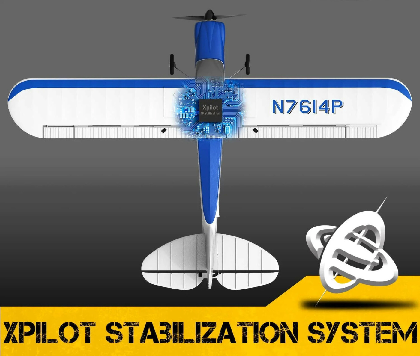 Volantex Sport Cub 500 Gyro 4-Kanals 500mm RTF Blå