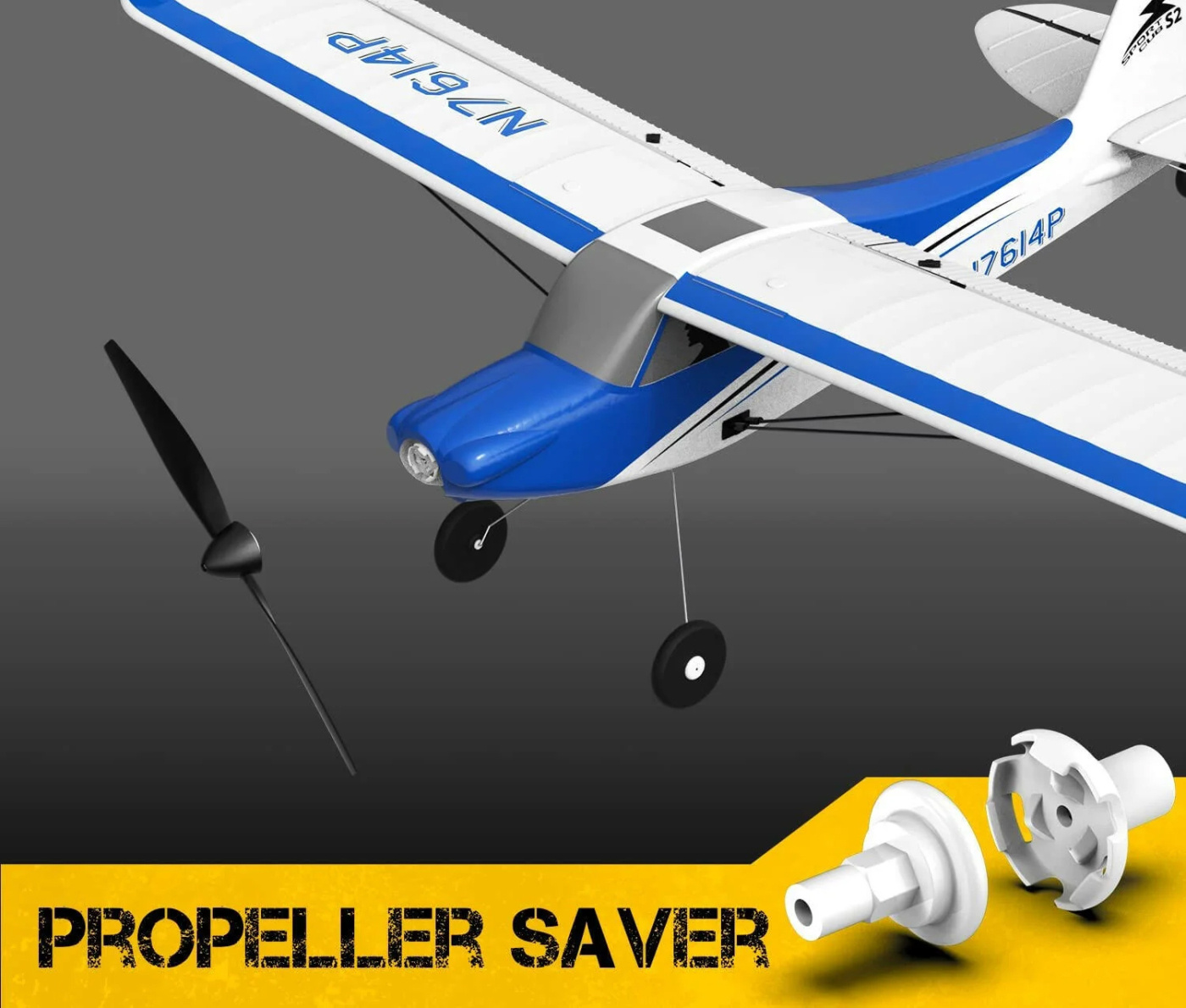 Volantex Sport Cub 500 Gyro 4-Kanals 500mm RTF Blå