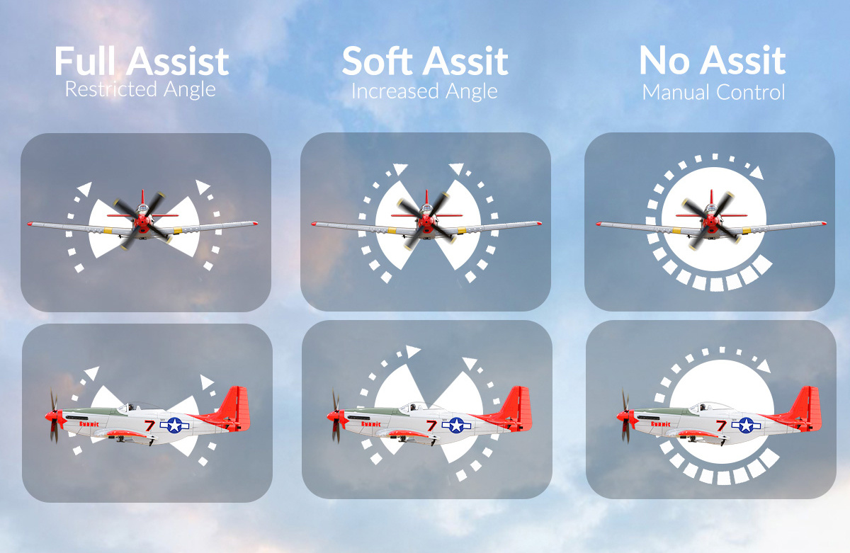 Volantex P51D Mustang Gyro 4-Kanaler 400mm RTF