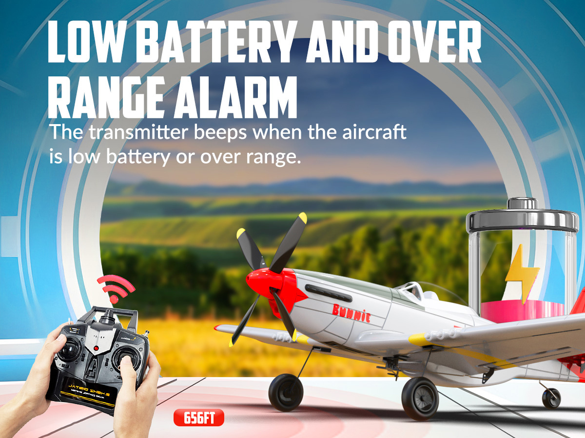 Volantex P51D Mustang Gyro 4-Kanaler 400mm RTF