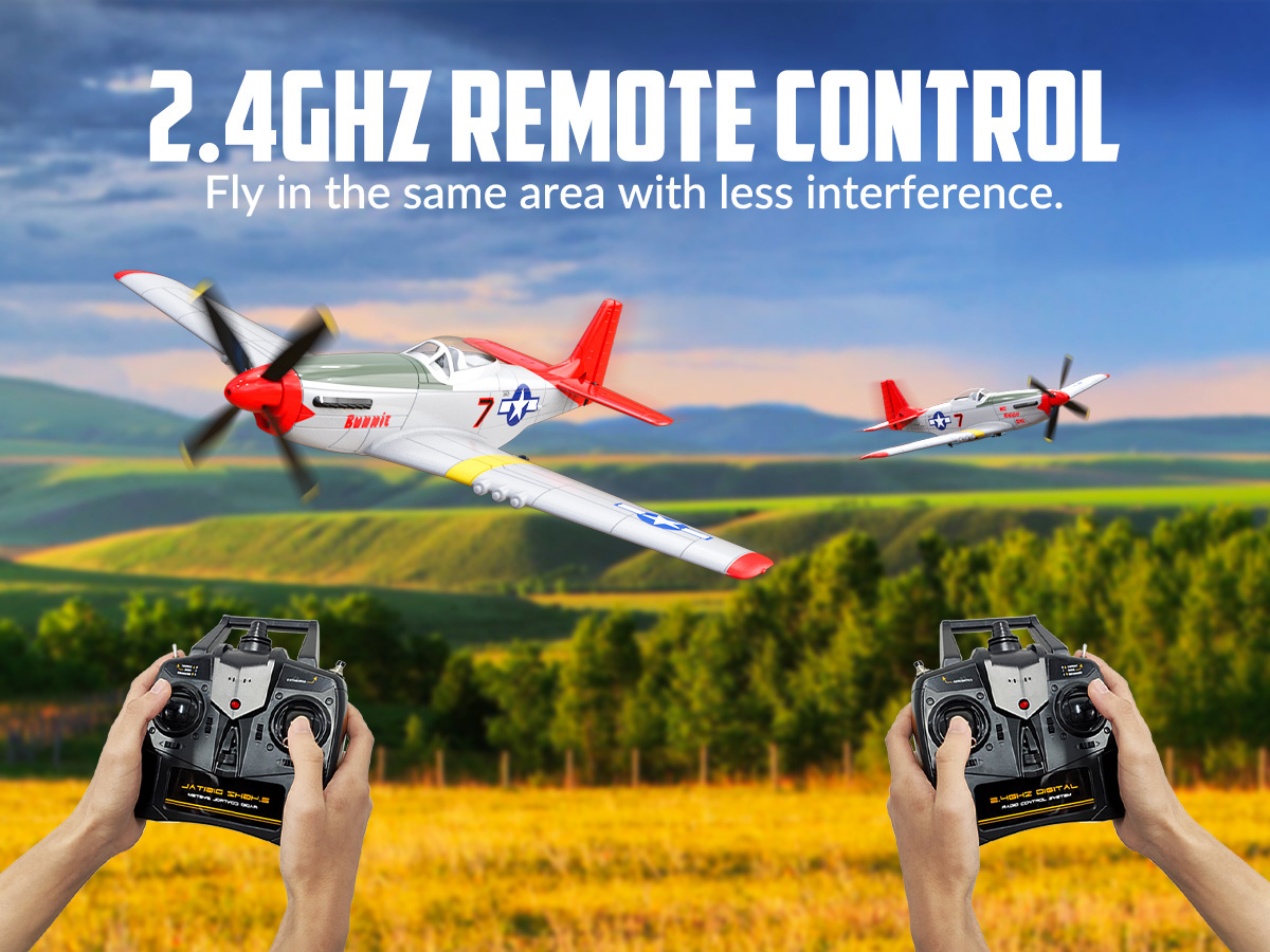 Volantex P51D Mustang Gyro 4-Kanaler 400mm RTF