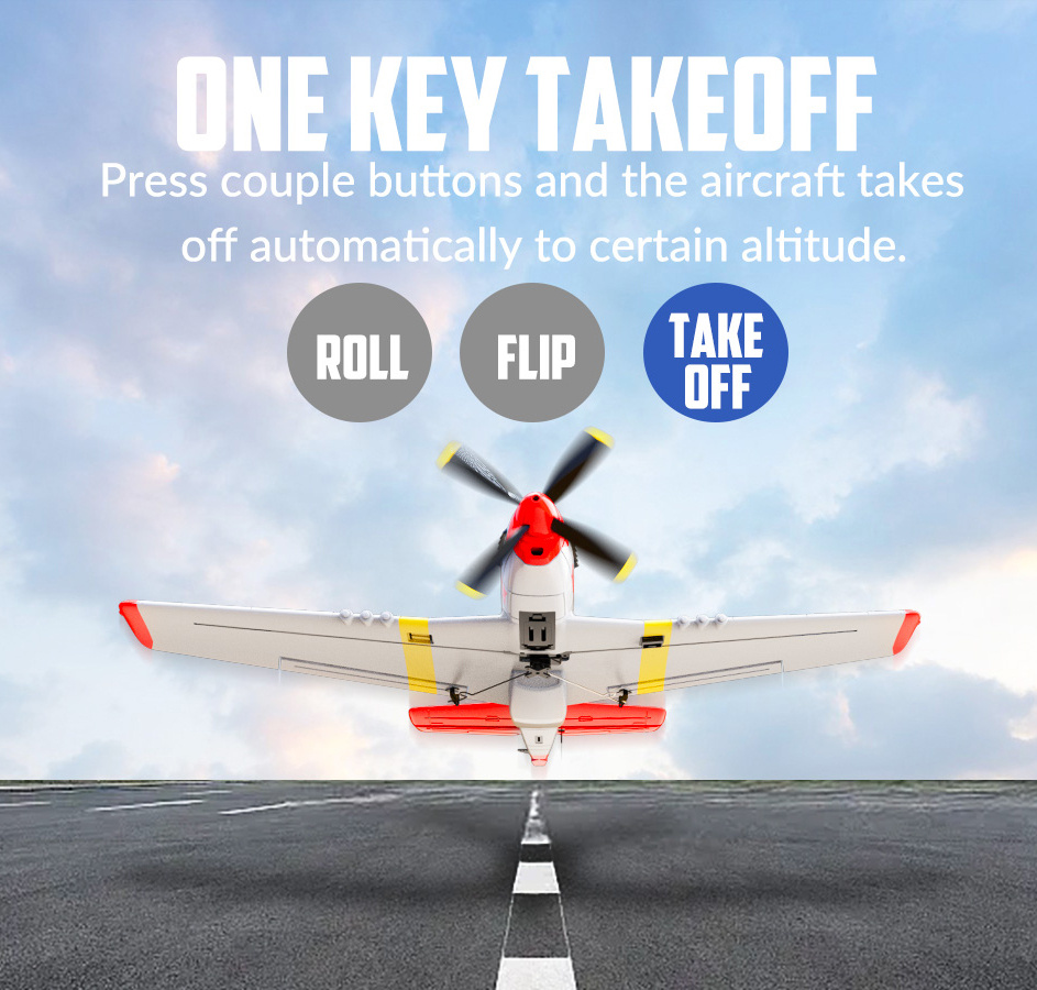 Volantex P51D Mustang Gyro 4-Kanaler 400mm RTF