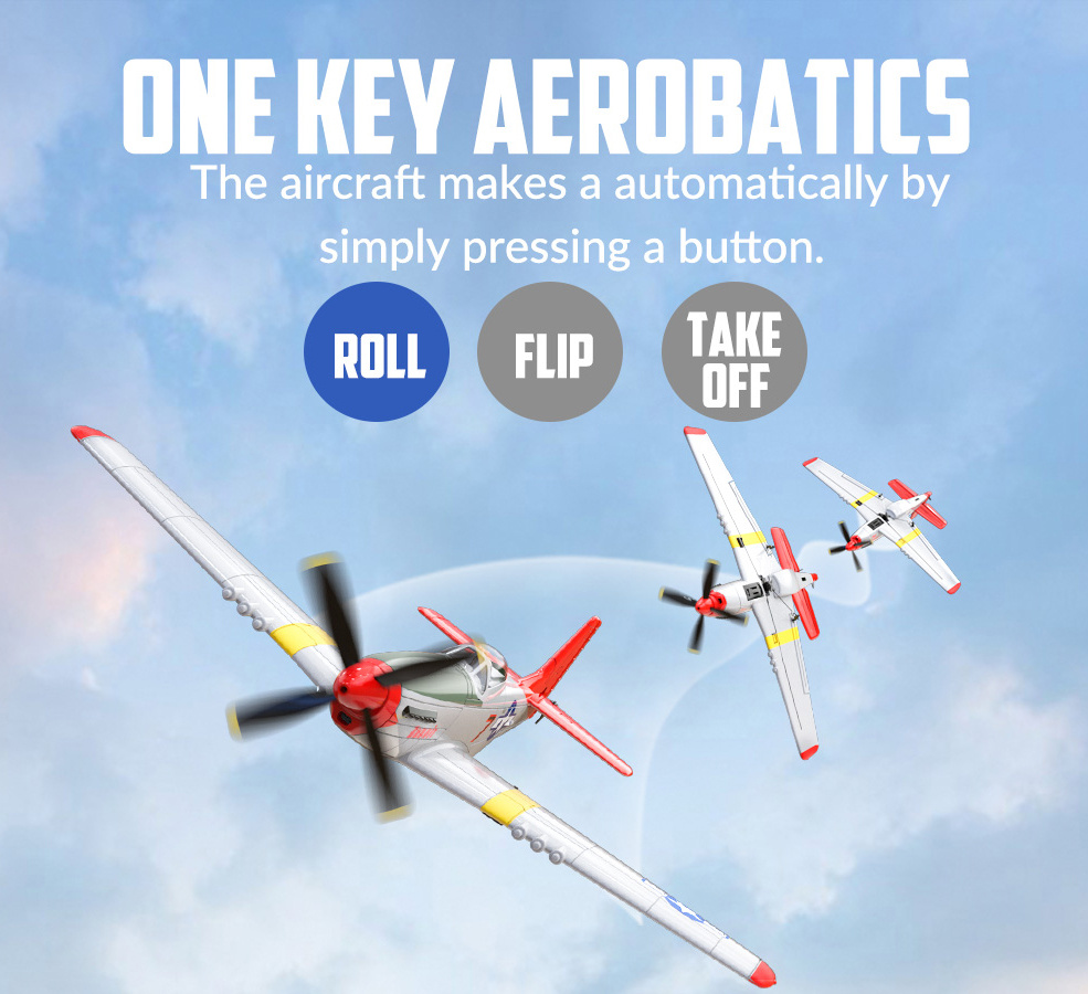 Volantex P51D Mustang Gyro 4-Kanaler 400mm RTF