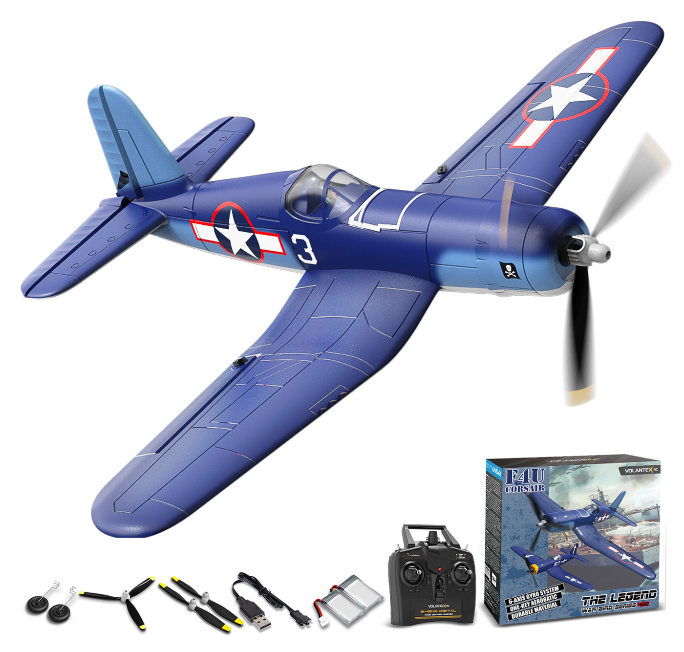Volantex F4U Corsair V2 Gyro 4-Kanaler 400mm RTF