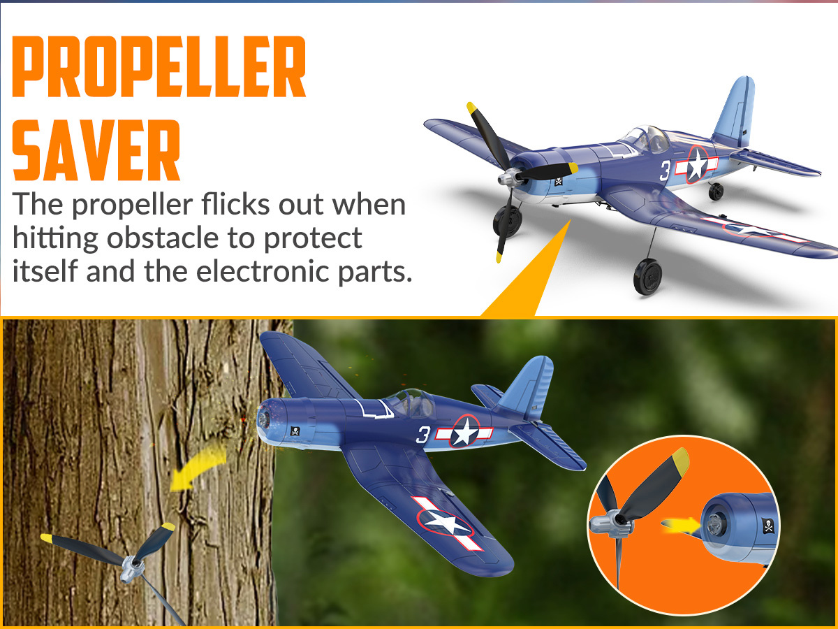 Volantex F4U Corsair V2 Gyro 4-Kanaler 400mm RTF