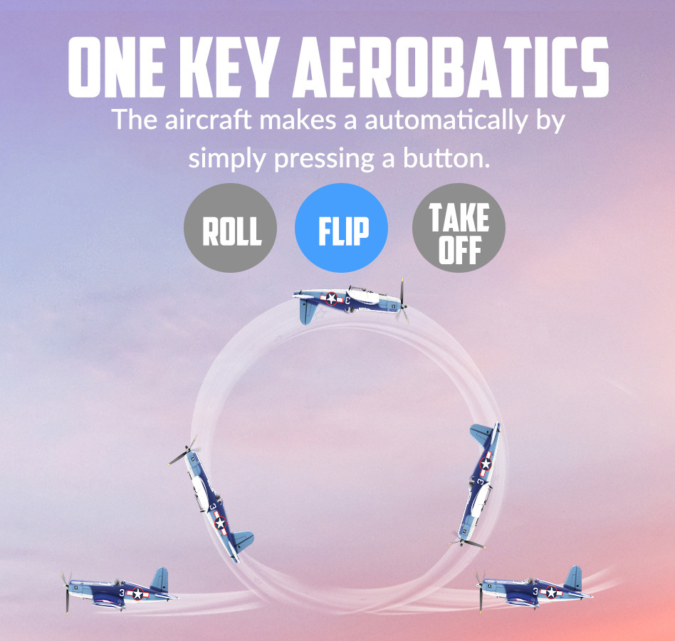 Volantex F4U Corsair V2 Gyro 4-Kanaler 400mm RTF