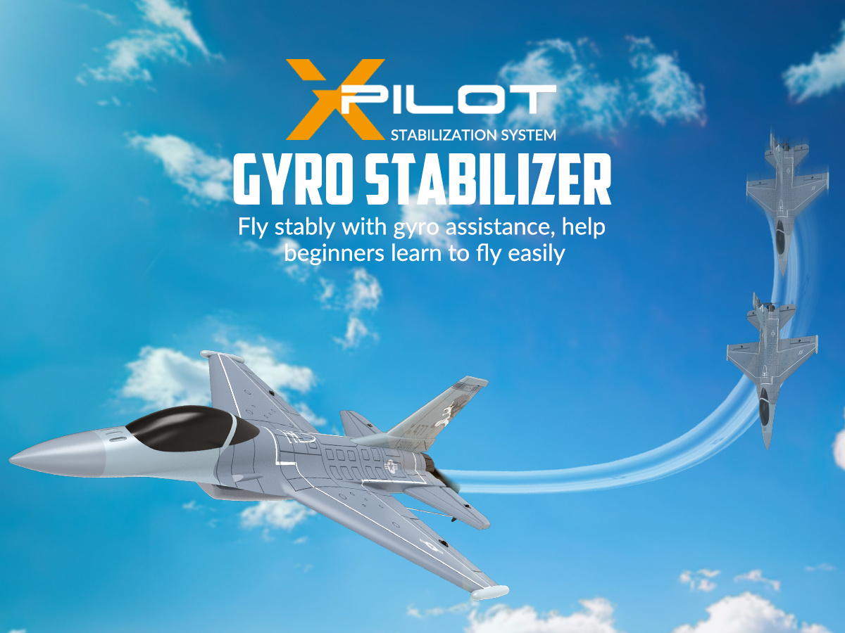 Volantex F16 Fighting Falcon Gyro 4-Kanaler 340mm RTF