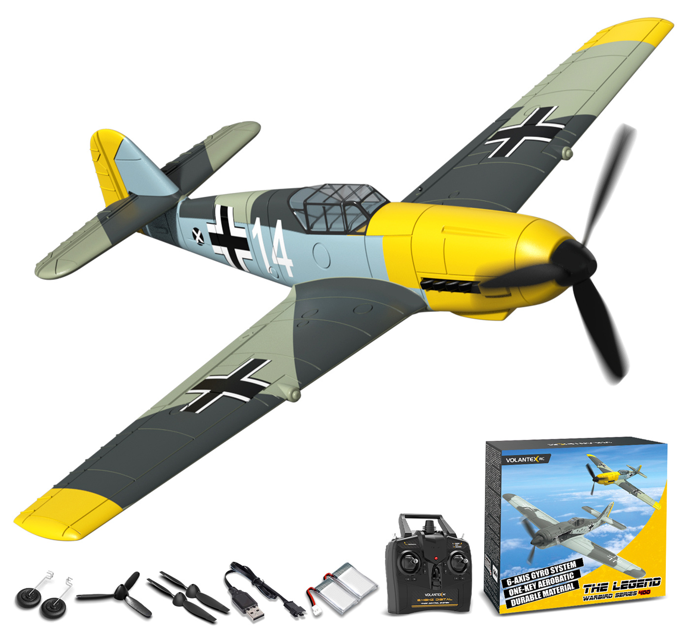 Volantex BF109 Gyro 4-Kanaler 400mm RTF