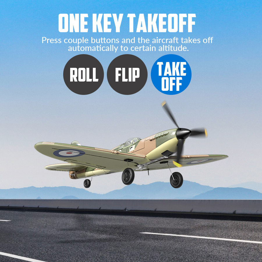 Volantex Spitfire Gyro 4-Kanaler 400mm RTF