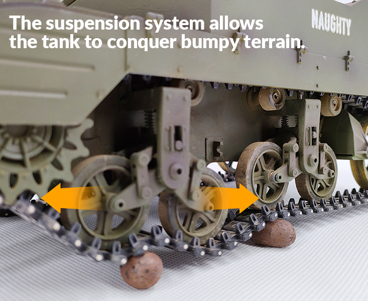 Racent M5A1 Stuart RC Stridsvagn 1/16 Grön