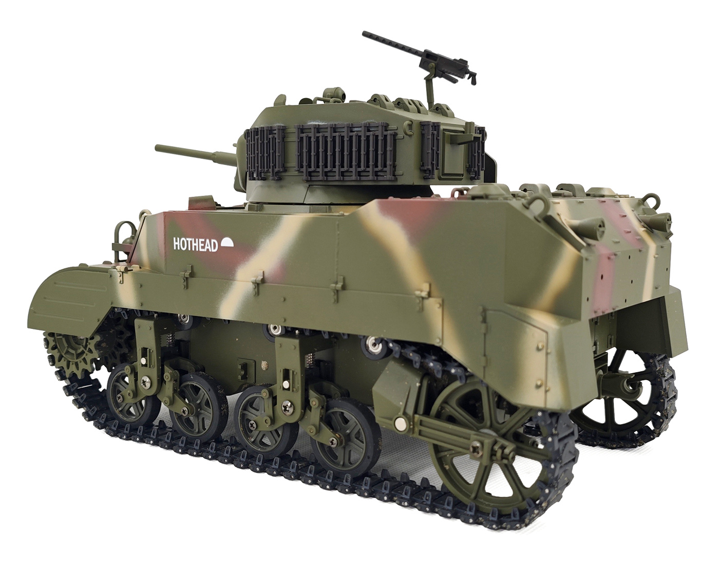 Racent M5A1 Stuart RC Stridsvagn 1/16 Röd