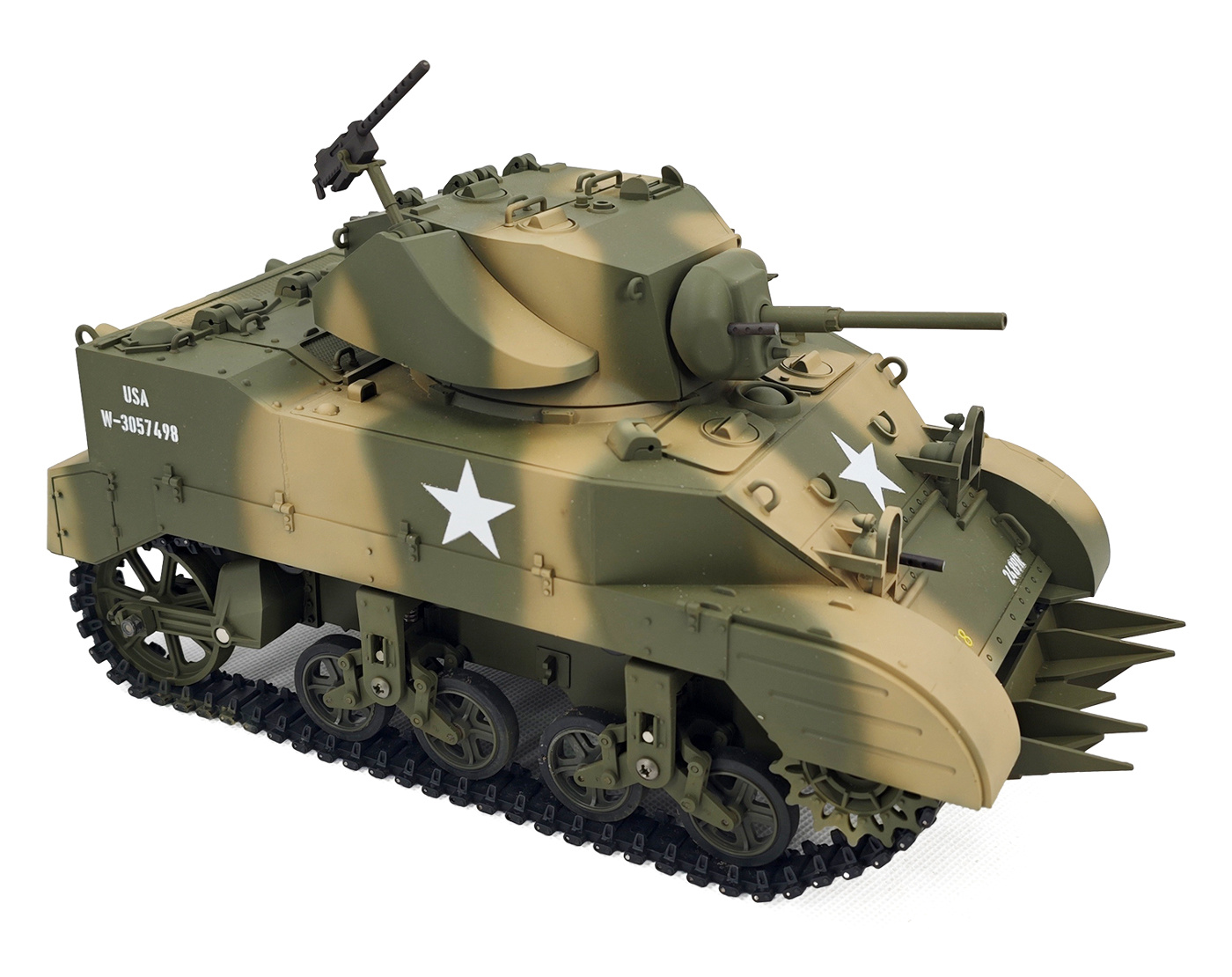 Racent M5A1 Stuart RC Stridsvagn 1/16 Gul