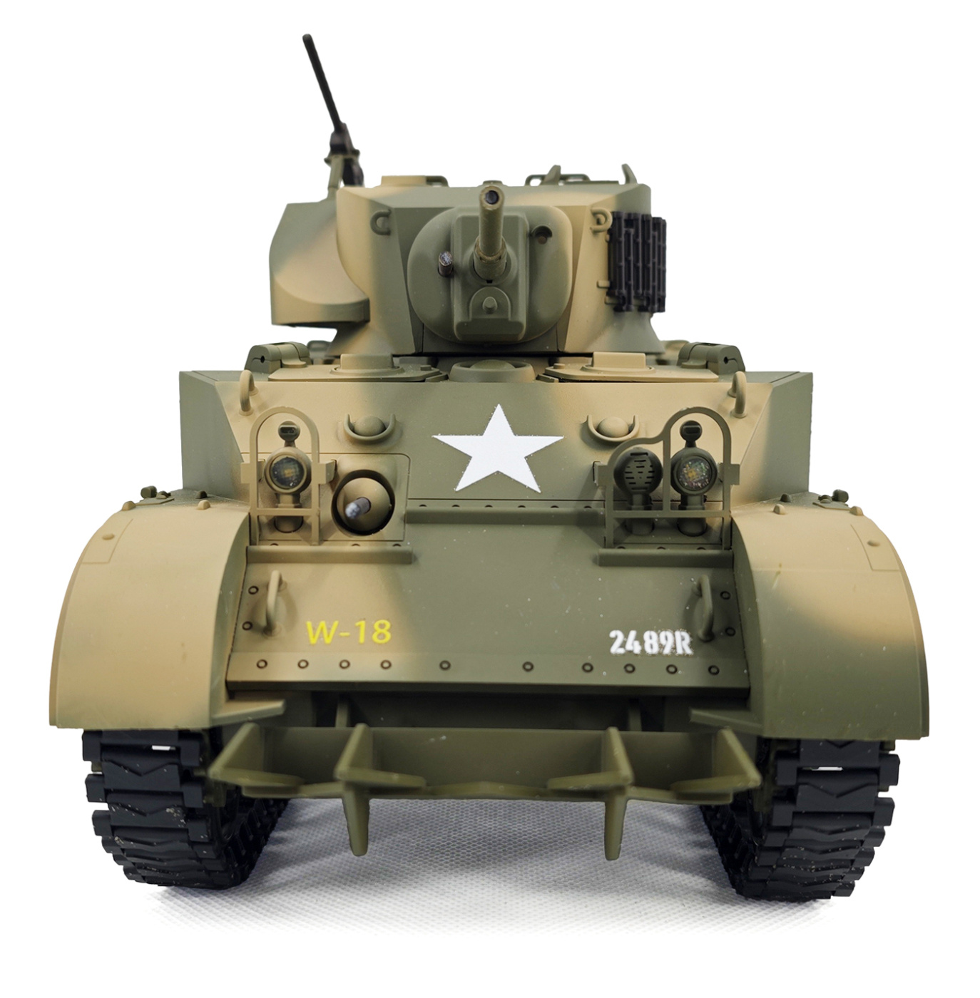 Racent M5A1 Stuart RC Stridsvagn 1/16 Gul
