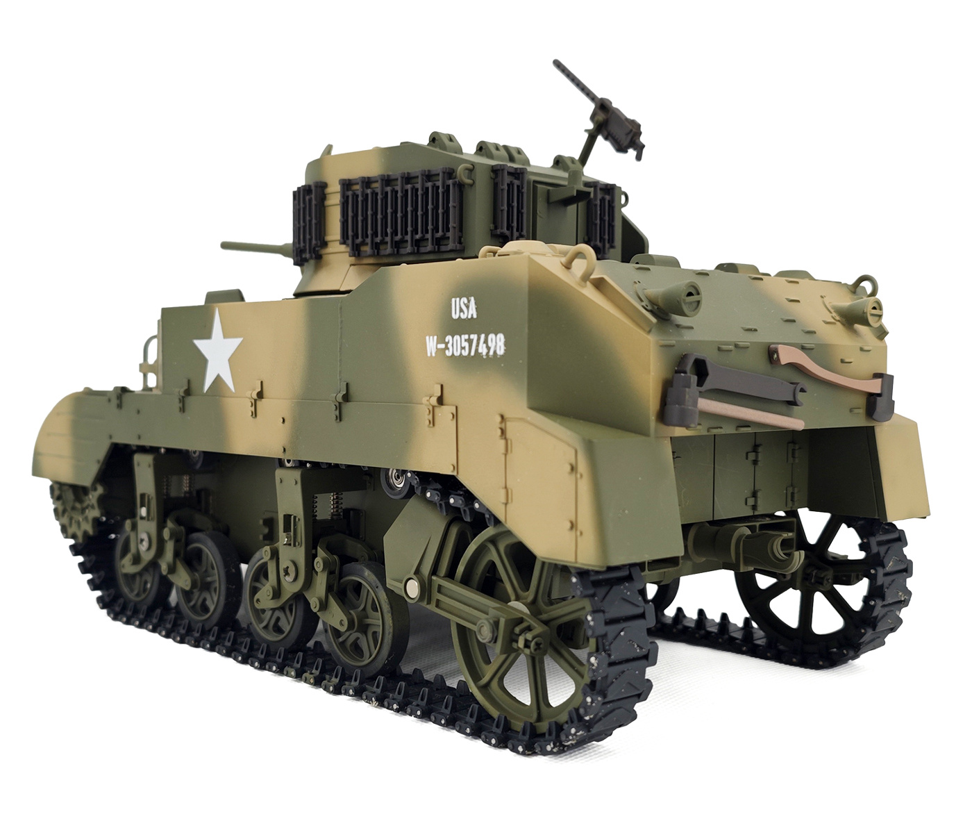 Racent M5A1 Stuart RC Stridsvagn 1/16 Gul