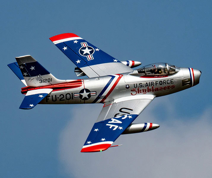 F-86 Sabre Skyblazer 122cm (80mm Fläkt) PNP Blå