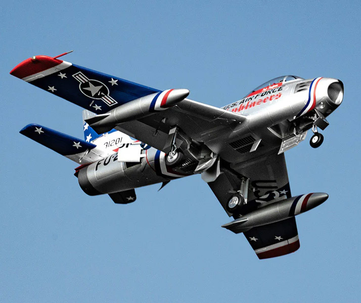 F-86 Sabre Skyblazer 122cm (80mm Fläkt) PNP Blå