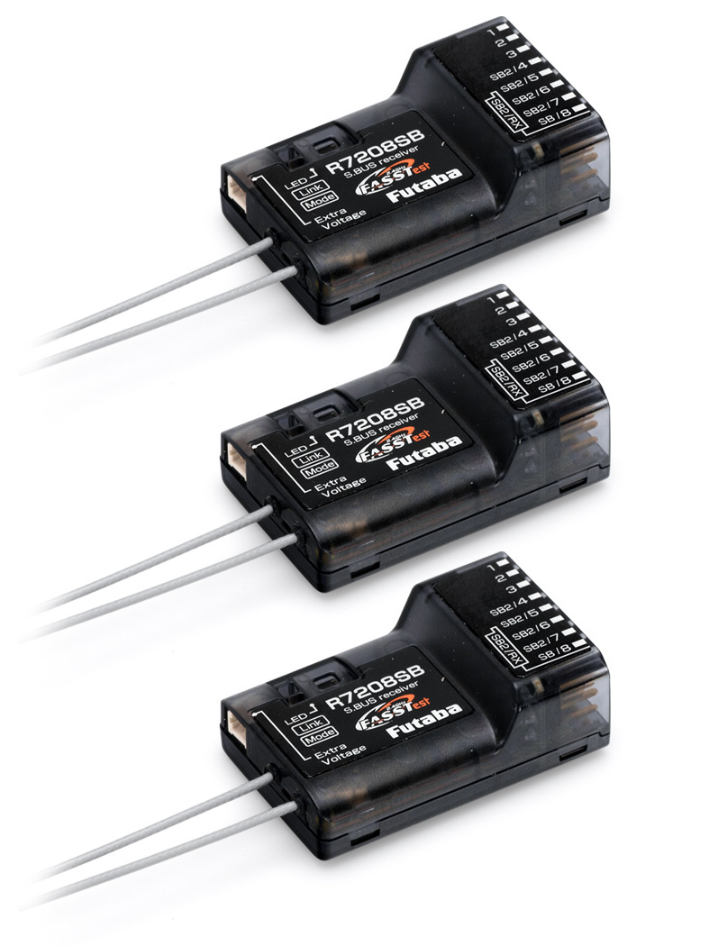 Futaba T16IZ-SUPER Radio, 3x R7208SB - FASSTest, T-FHSS, S-FHSS