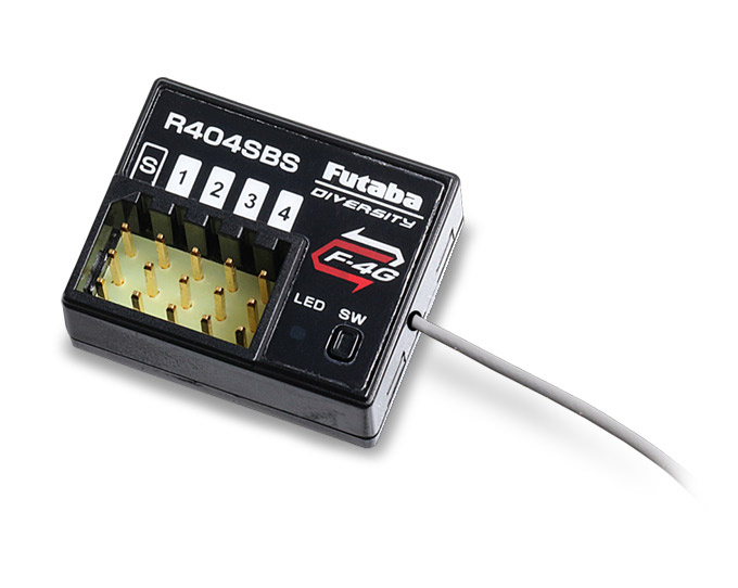 Futaba T10XCR Spakradio Bil/Båt F-4G, T-FHSS SR, T-FHSS, S-FHSS - R404SBS