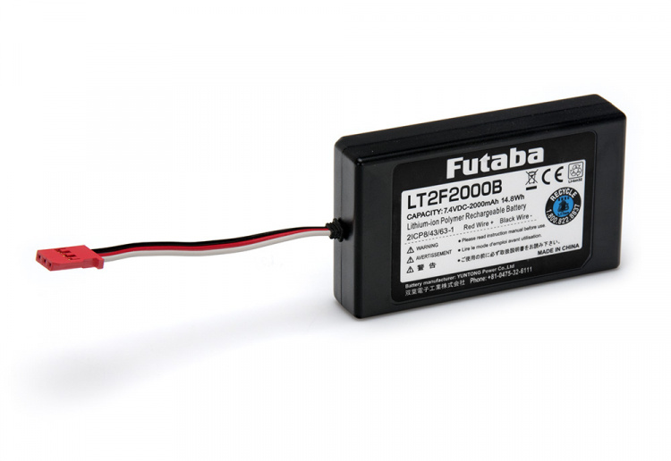 Futaba Sändarbatteri LiPo 7.4V 2000mAh T10PX, T16iZS (LT2F2000B)