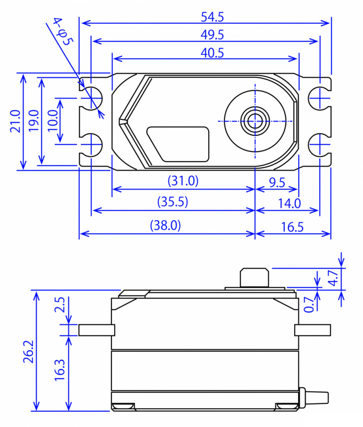 Futaba HPS-CD701 Driftservo 17kg, 0.045s Lågprofil S.BUS/HV