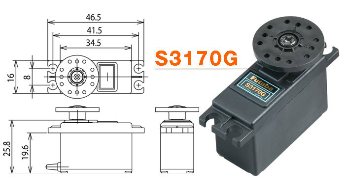 S3170G Mini-Servo (Landställ) 8.5kg 0.47s