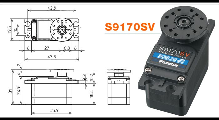 S9170SV Lågt Servo 6.8kg 0.12s HV