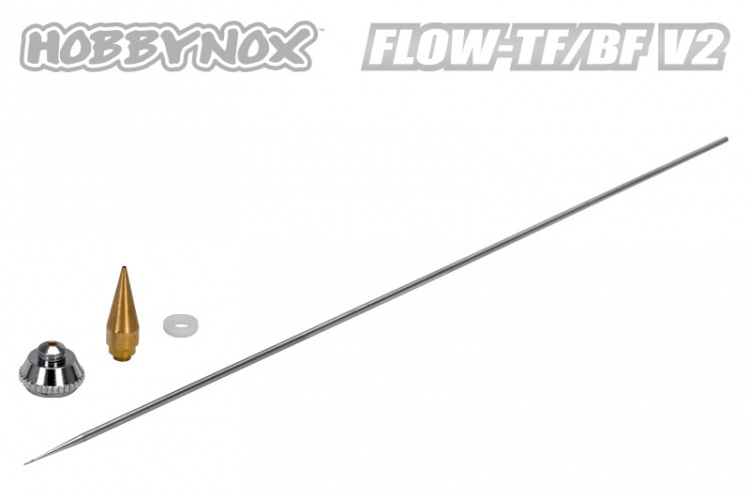 Hobbynox FLOW-TF V2 Airbrush Top Feed 0.3/0.5/0.8mm 2/5/13cc 1.8m Slang