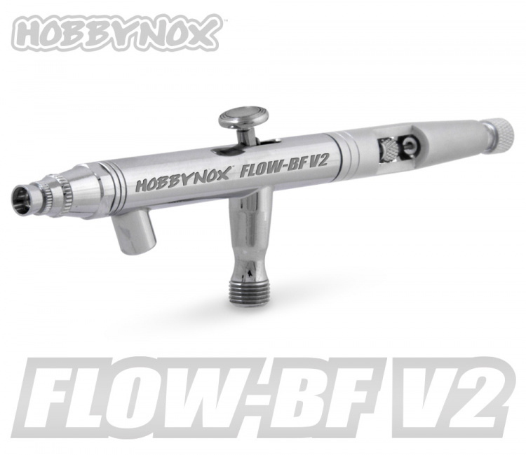 Hobbynox FLOW-BF V2 Airbrush Bottom Feed 0.5mm 1.8m Slang
