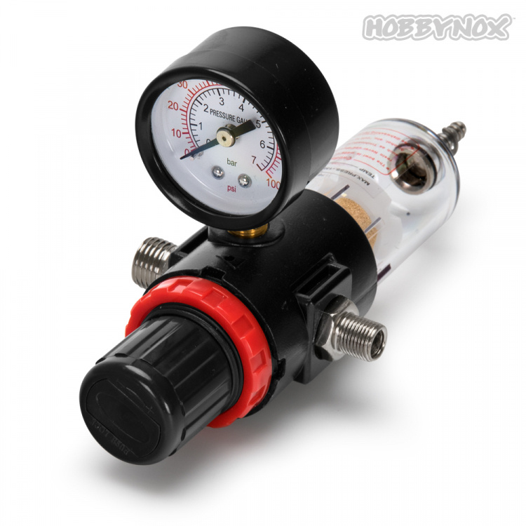 Hobbynox Luftregulator med Manometer och Luftfilter G1/8 & G1/4