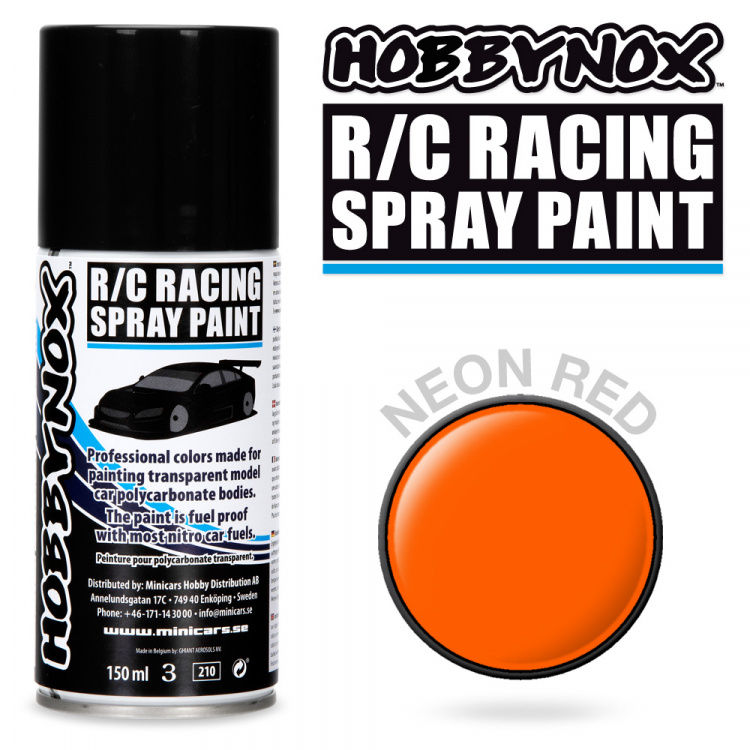 Hobbynox Neon Röd R/C Racing Spray Färg 150 ml