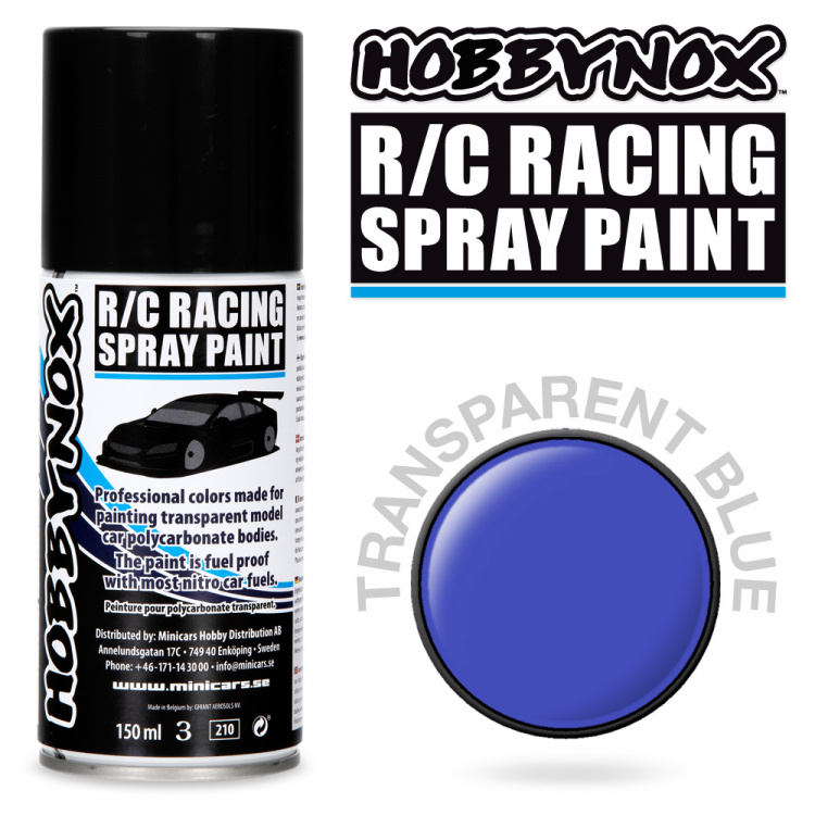 Hobbynox Transparent Mörk Blå R/C Racing Spray Färg 150 ml
