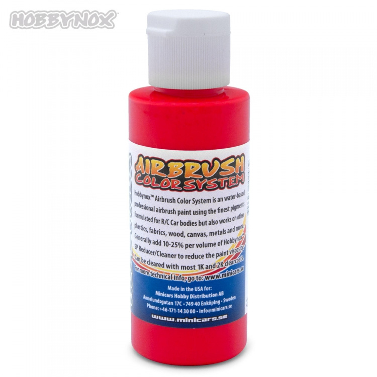 Hobbynox Airbrush Color Neon Röd 60ml