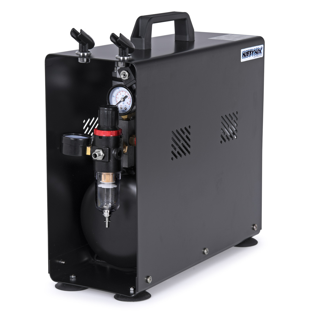 Hobbynox Airbrush Kompressor 1/4HP med 3.5L Tank (0-6BAR)