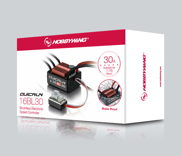 Hobbywing QuicRun WP 16BL30 SL Fartreglage 2-3S Bil 1/16
