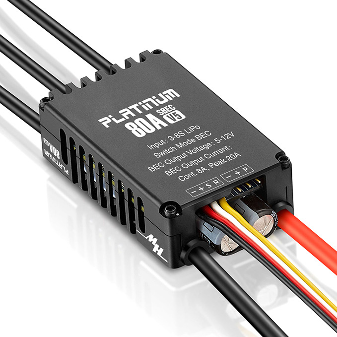 Hobbywing Platinum 80A V5 3-8S SBEC Fartreglage