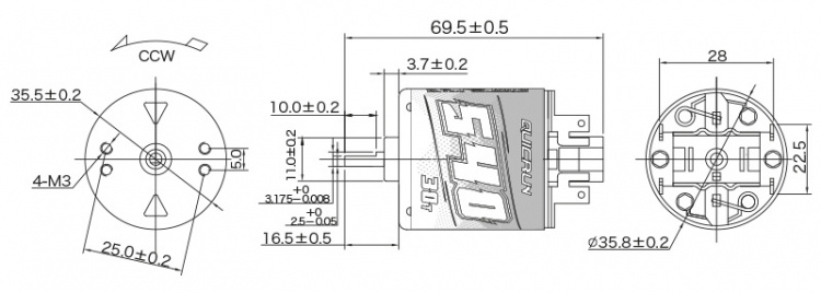 Hobbywing Motor QuicRun Borstad 540 40T