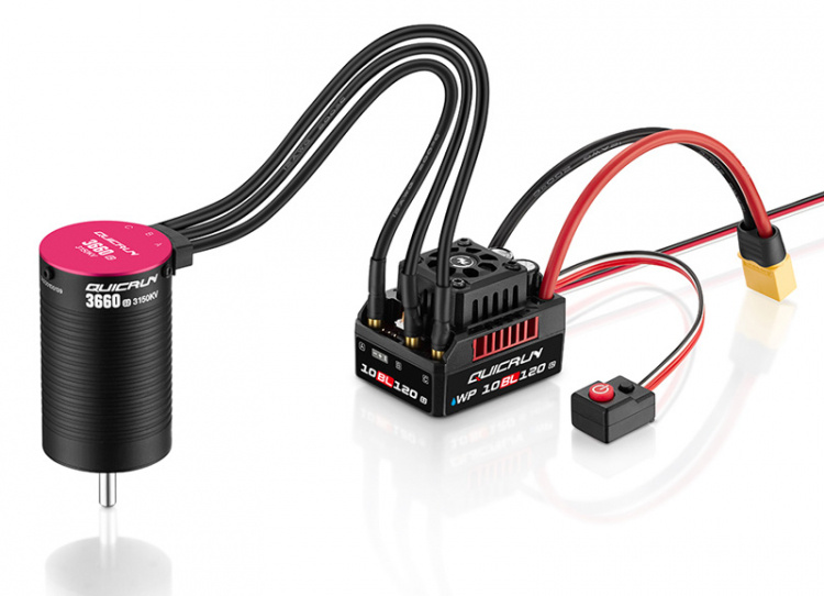 Hobbywing Motor QuicRun 3652SL 3250kV G2 Sensorlös 1/10 (3.17mm Axel)