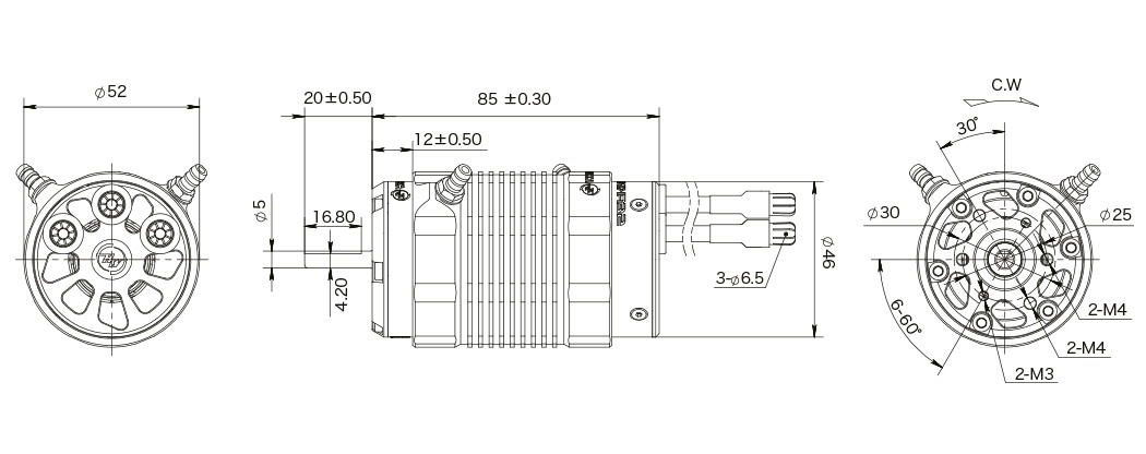 Hobbywing Motor Seaking 4685SL 1500kV V2 Båt 6-8S