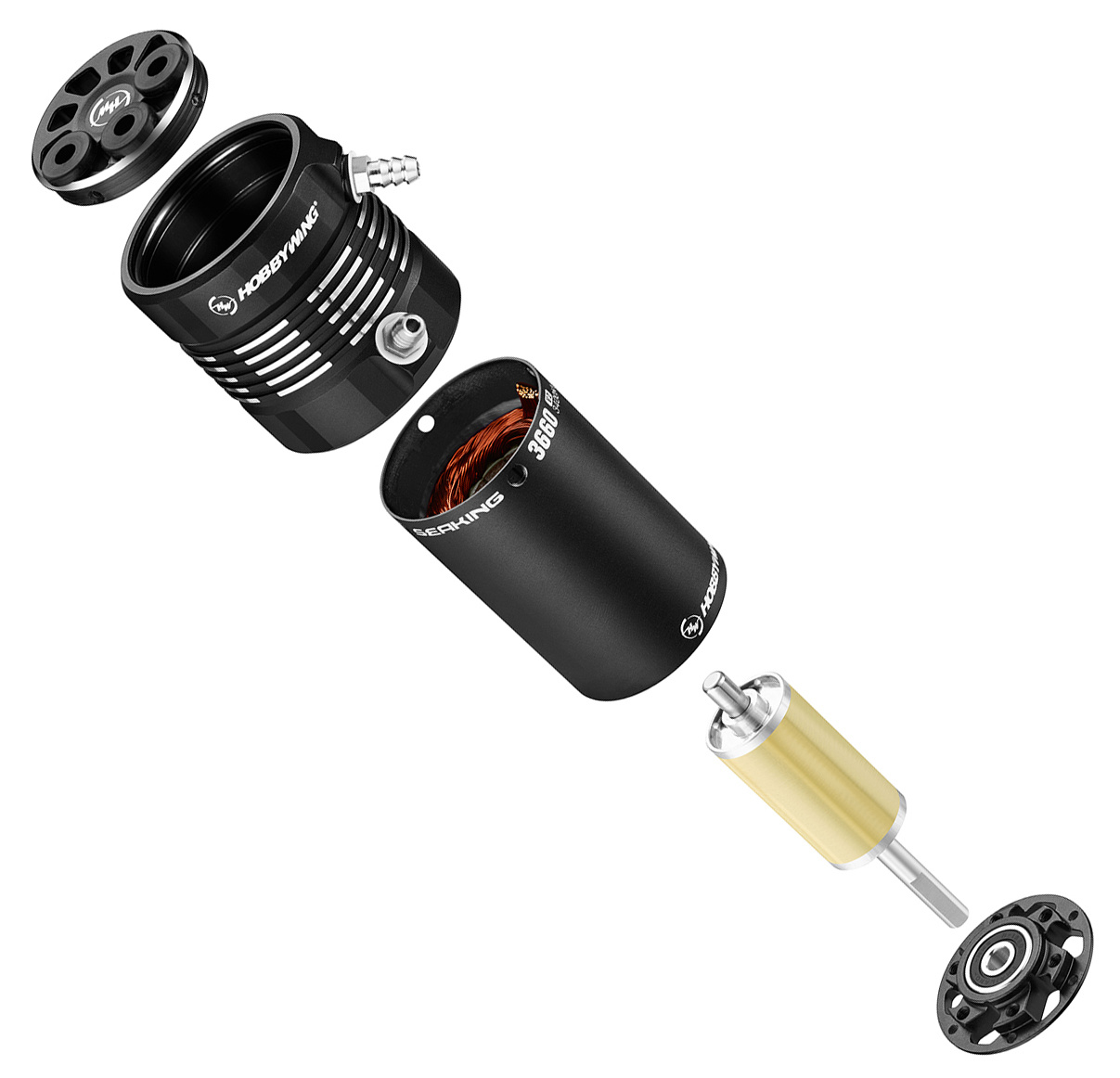 Motor Seaking 3660SL 3400kV Black V2 Båt 2-3S