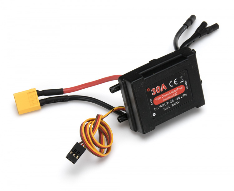 Fartreglage 30A vattenkyld/vattentätad med BEC